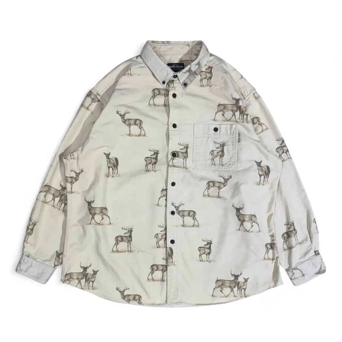 Woolrich Birch Deer Sketch Shirt XL