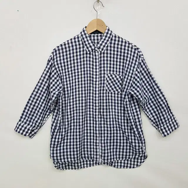 comme ca ism linen chambray shirt navy