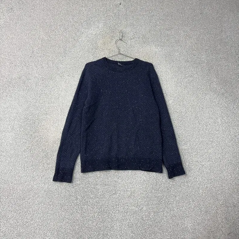 Haji's Navy Casual Wool Color Knit 100