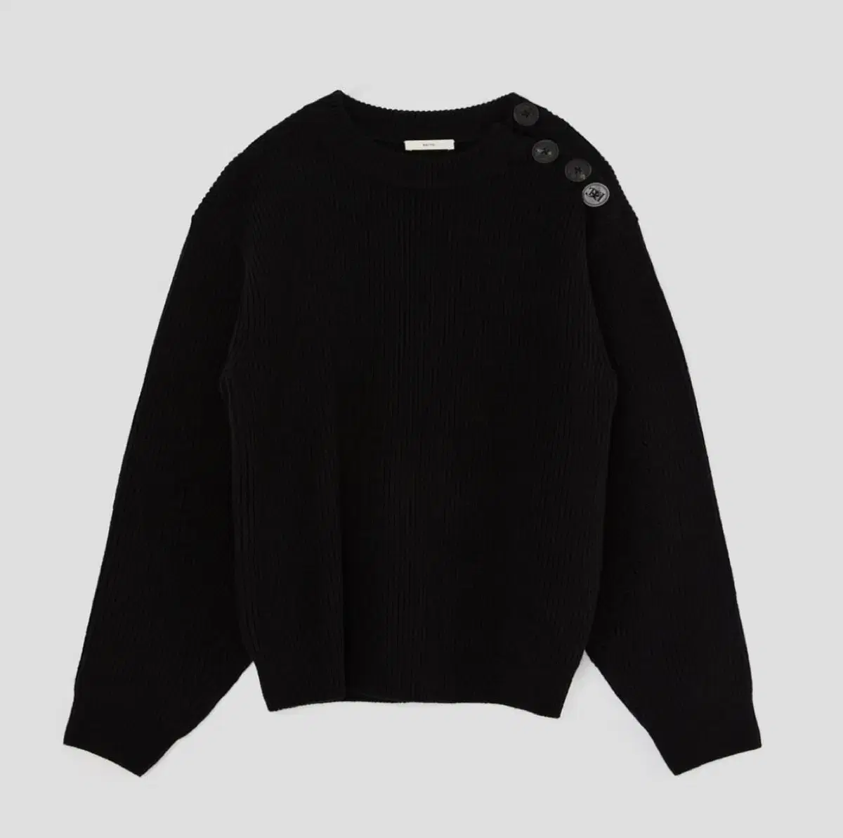 Recto Sailor Button Knit Black L