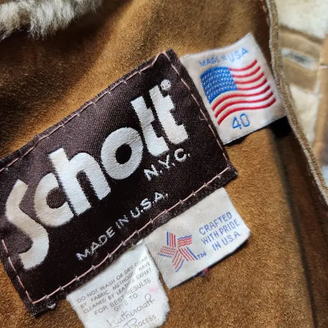 schott 쇼트 USA 무스탕 자켓 L