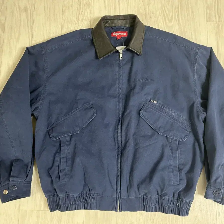 Supreme Leather Collar Utility Jacket