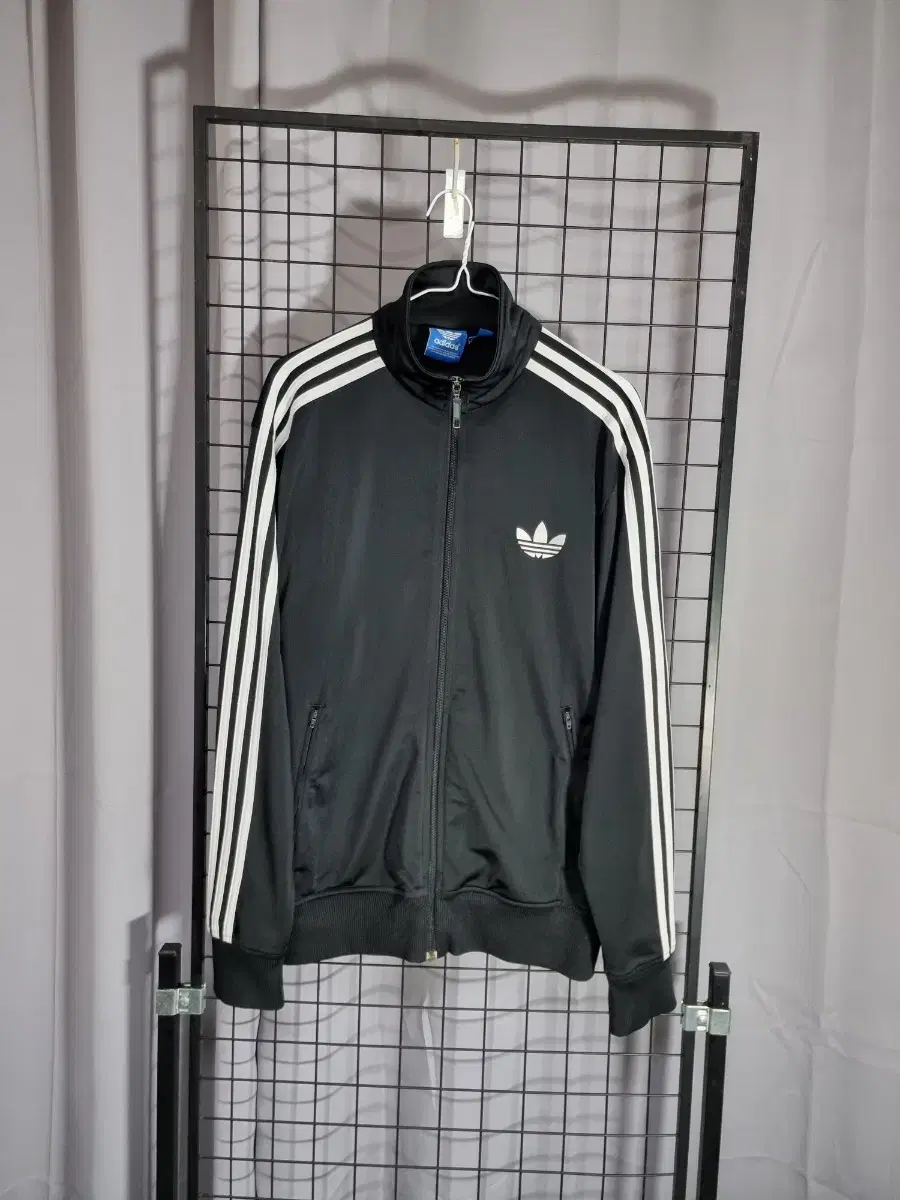 adidas Jersey Firebird Track Top Training Zip Up Black White 105 XL