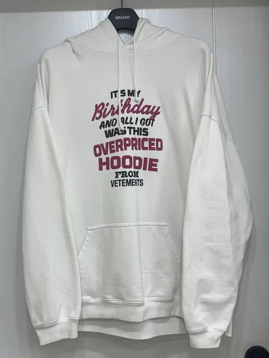 [L]Vetements Bees Day Printed Hoodie White Oversized Oversized