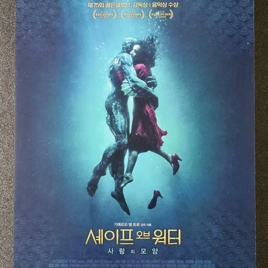 [영화팜플렛] 셰이프오브워터 사랑의모양 (2018) 샐리호킨스 영화전단지