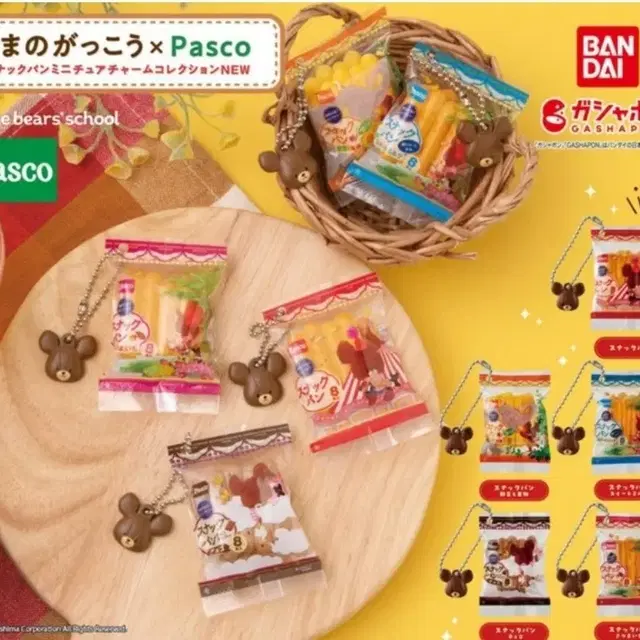 일본 가챠) 반다이 쿠마노 가쿠 Pasco 스낵 빵 가챠