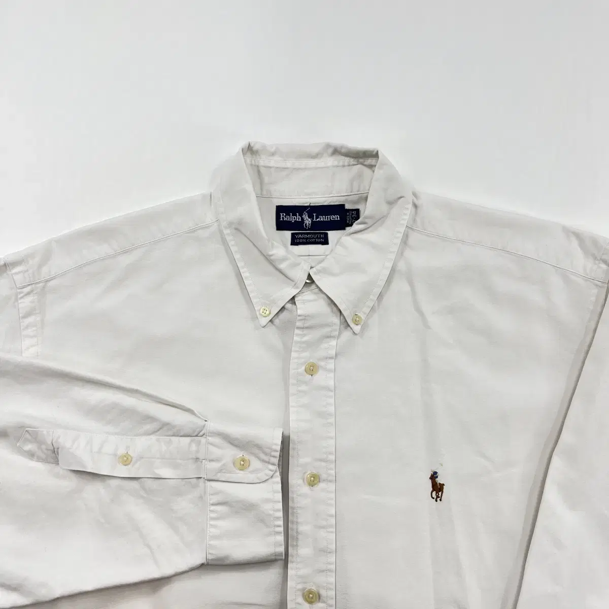 (CT412) XL Polo White Long Sleeve Shirt.Polo