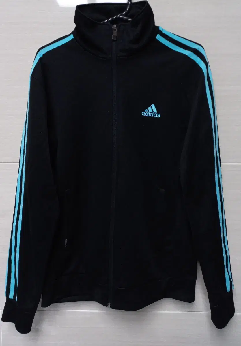 Adidas Captain's Black Sky Blue Track Top Jersey Zip Up 90/S