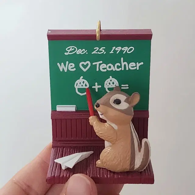 1990 홀마크 we love teacher 다람쥐 오너먼트