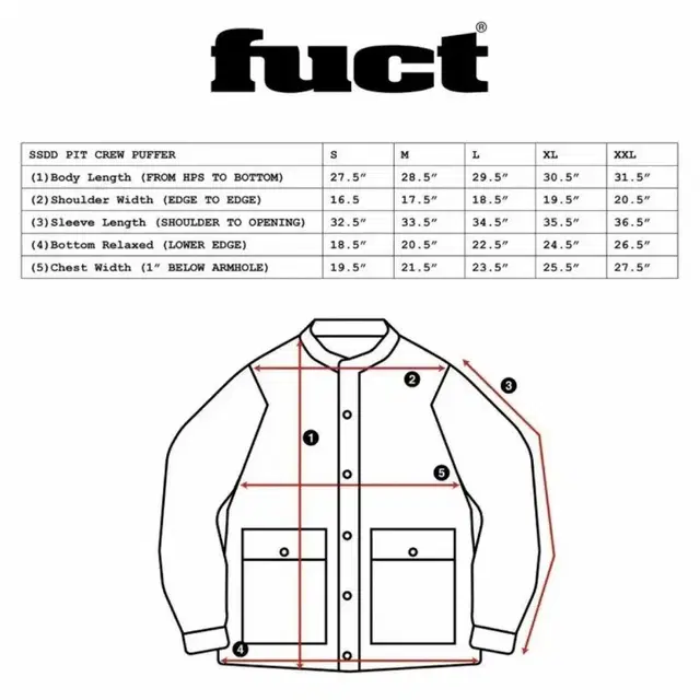 FUCT SSDD 퍽트 패딩 L사이지