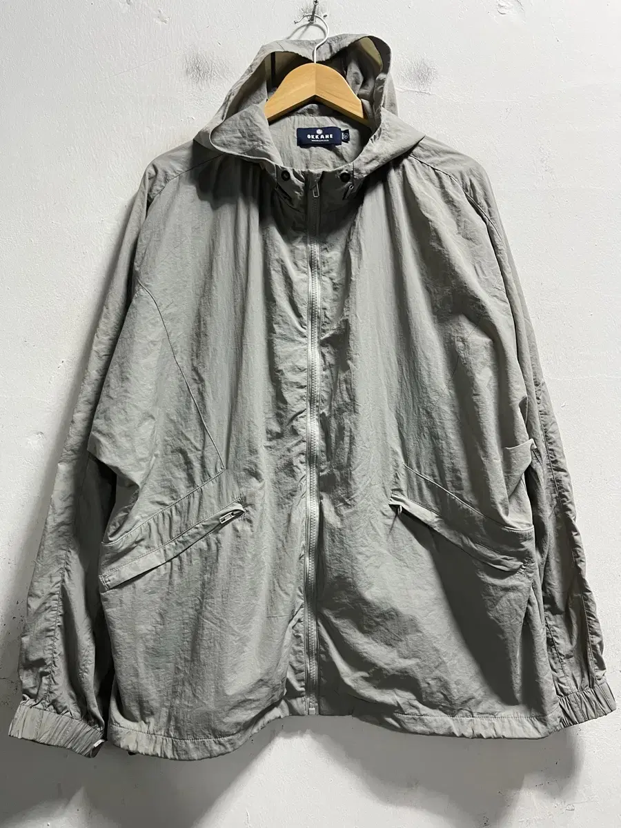 105-115 OKKANE Nylon Loose Fit Windbreaker Jacket Genuine