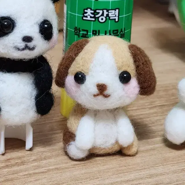 양모펠트 인형(고양이,판다,강아지,토끼)