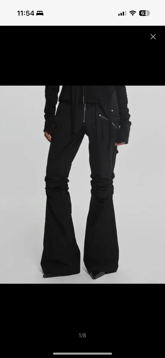 나체 EXPOSURE ZIP DETAIL PANTS BLACK