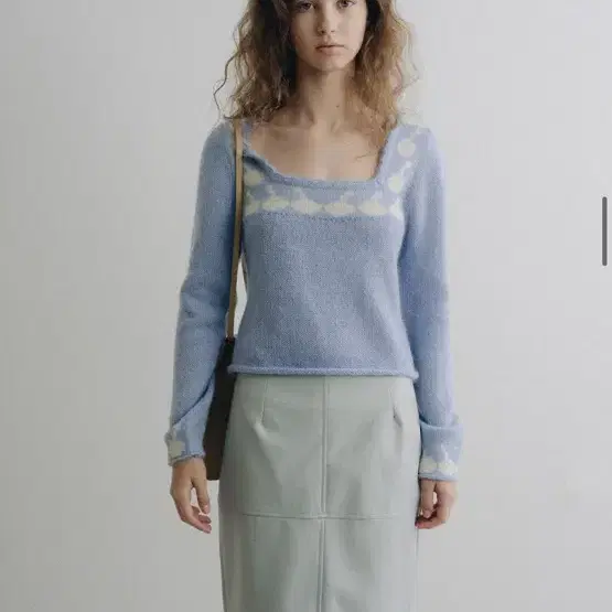 스무드무드 Sky Blue Droplet Knit (새상품)