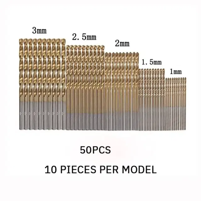강력 티타늄도금ㅡ트위스트 드릴ㅡ50피스