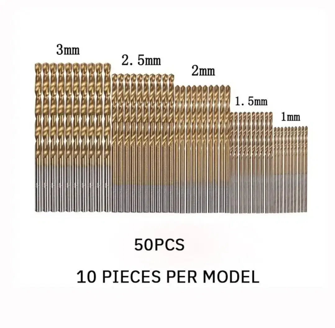강력 티타늄도금ㅡ[트위스트 드릴]ㅡ50피스