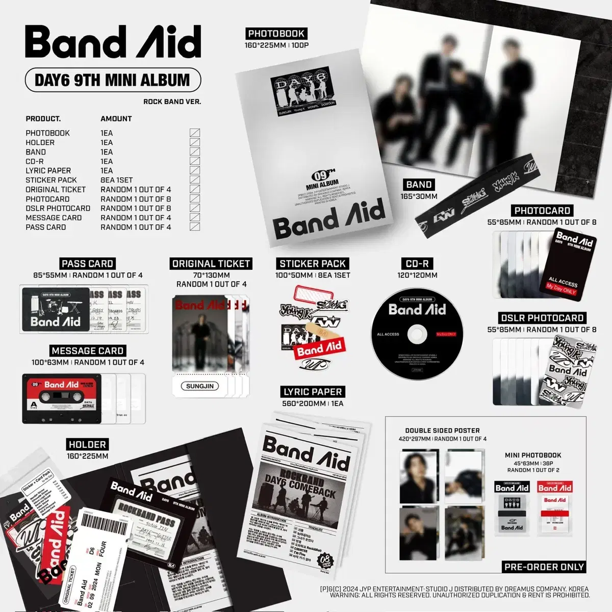 Day 6 Bandaid unsealed album for sale (component memberland)