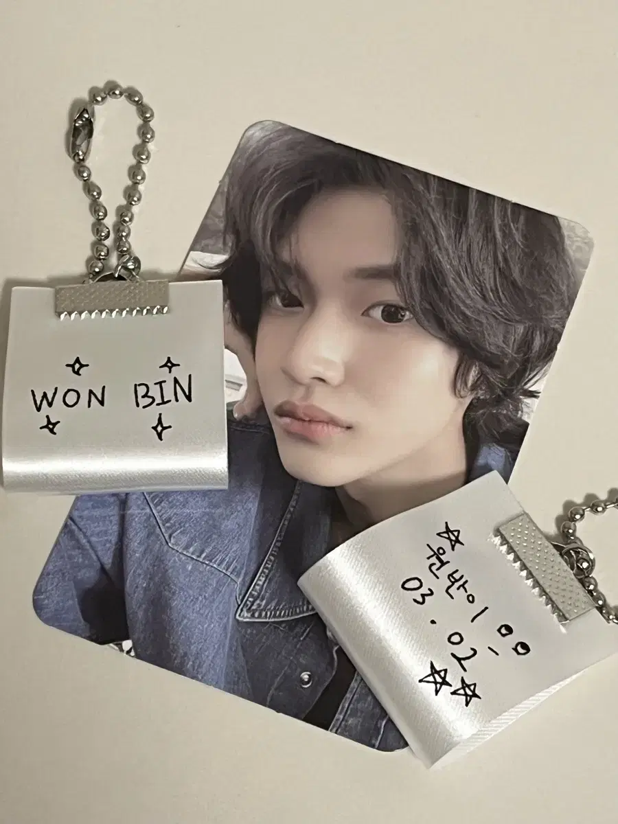 Rize wonbin Handwritten LabelsKeyrings unofficial goods sell Wts.