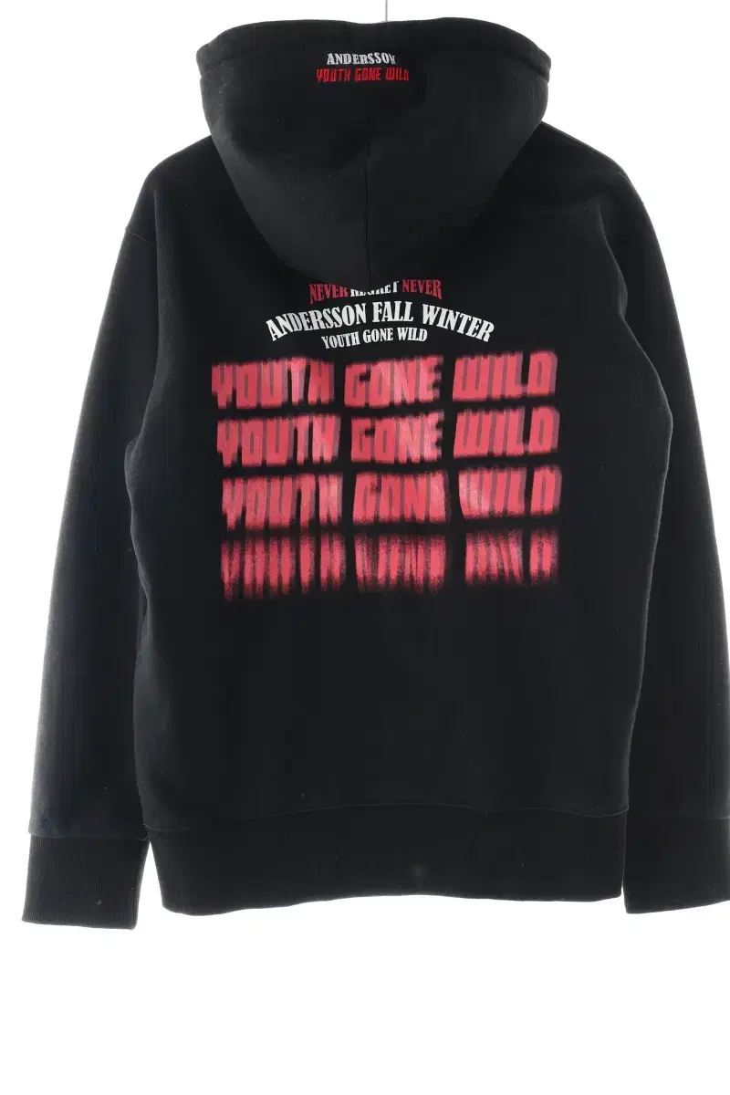 (M) Anderson Belle Hoodie Black Big Print Old School - F258