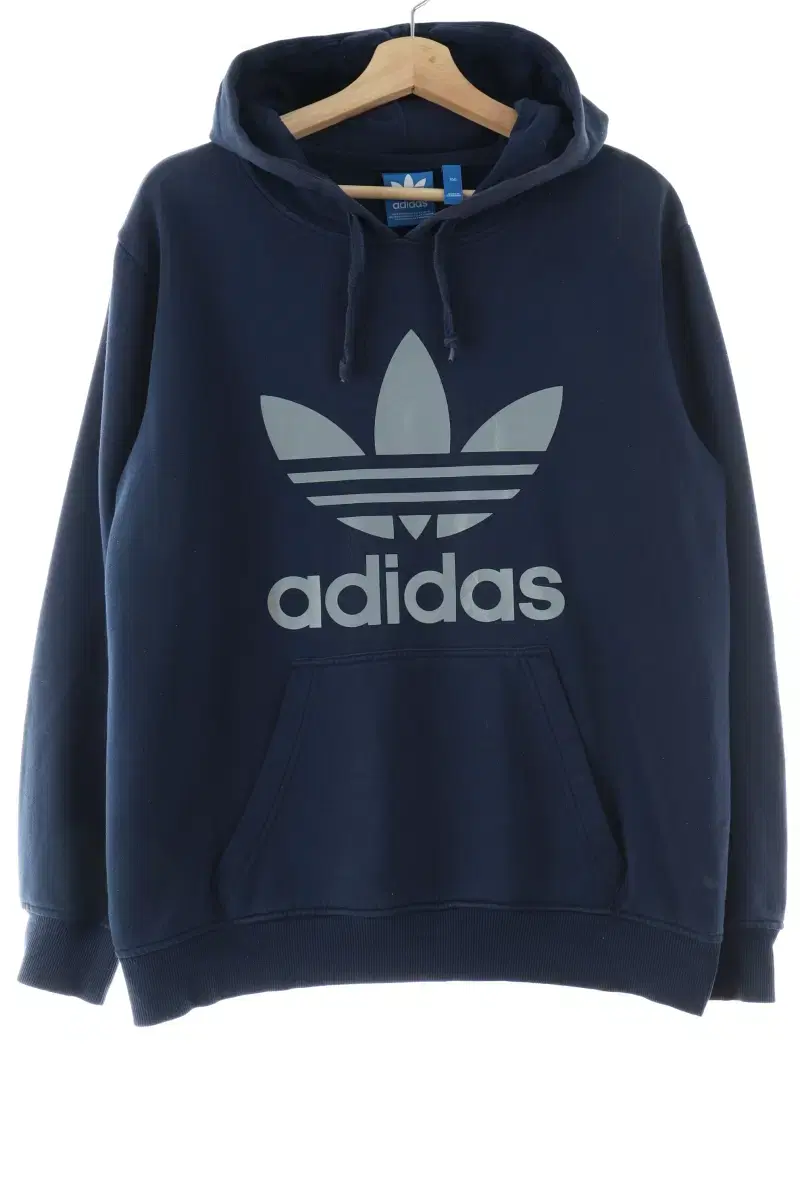 (L) Adidas hoodie bloo flame print old school-F25C