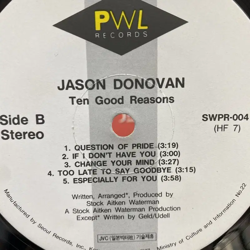 JASON DONOVAN LP / AA5491