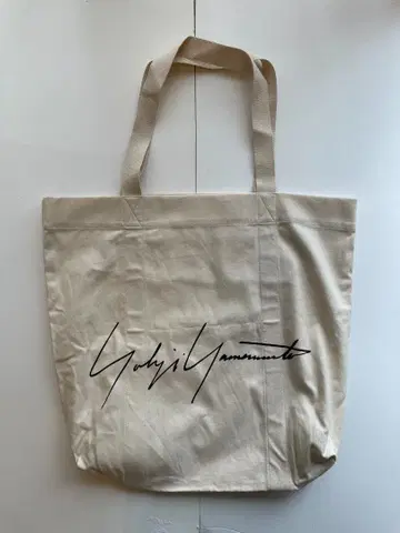 새상품 요지 야마모토 아오야마 본점 한정판 토트백/ 아이보리