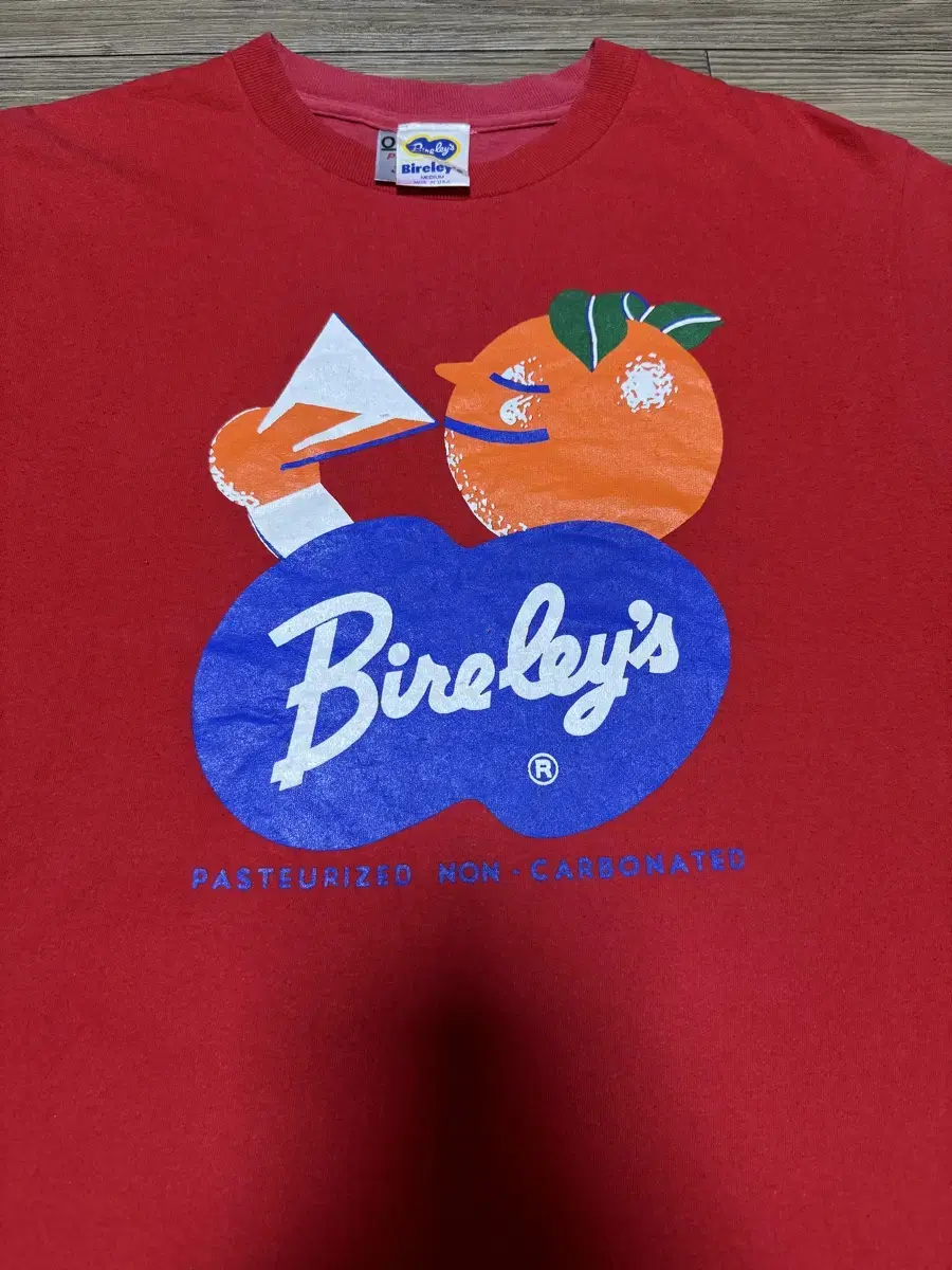 90s usa bireleys bayaris orange promo t-shirt