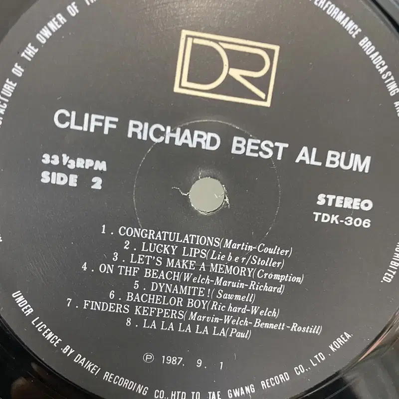 CLIFF RICHARD BEST LP / AA5541