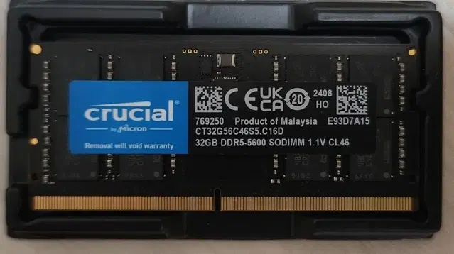 미사용/crucial 32GB DDR5-5600 SODIMM