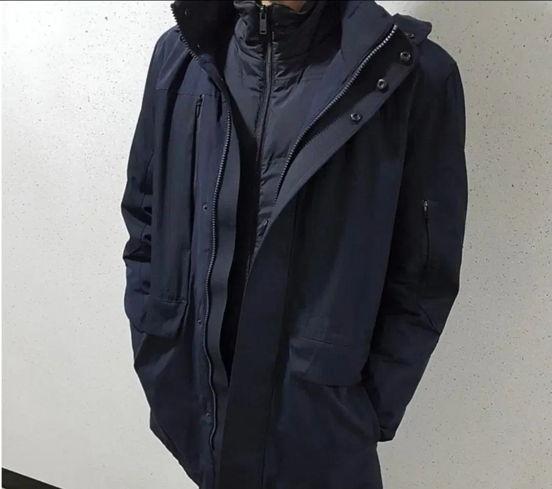 BassoommeLayered Goose Field Jacket