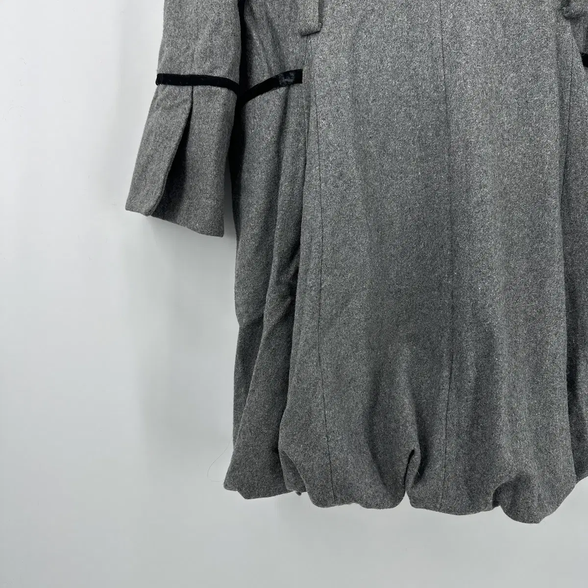 YK038 퍼 모직 코트 (55 size / GRAY)