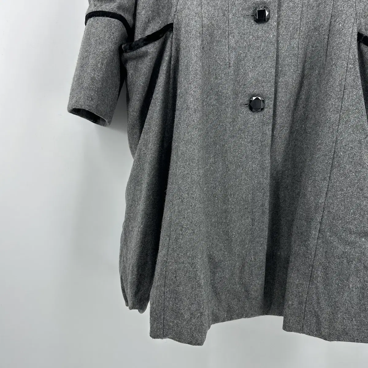 YK038 퍼 모직 코트 (55 size / GRAY)