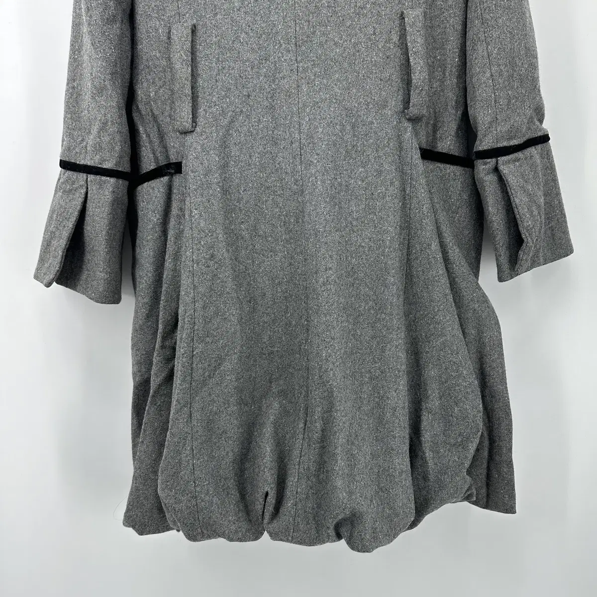 YK038 퍼 모직 코트 (55 size / GRAY)