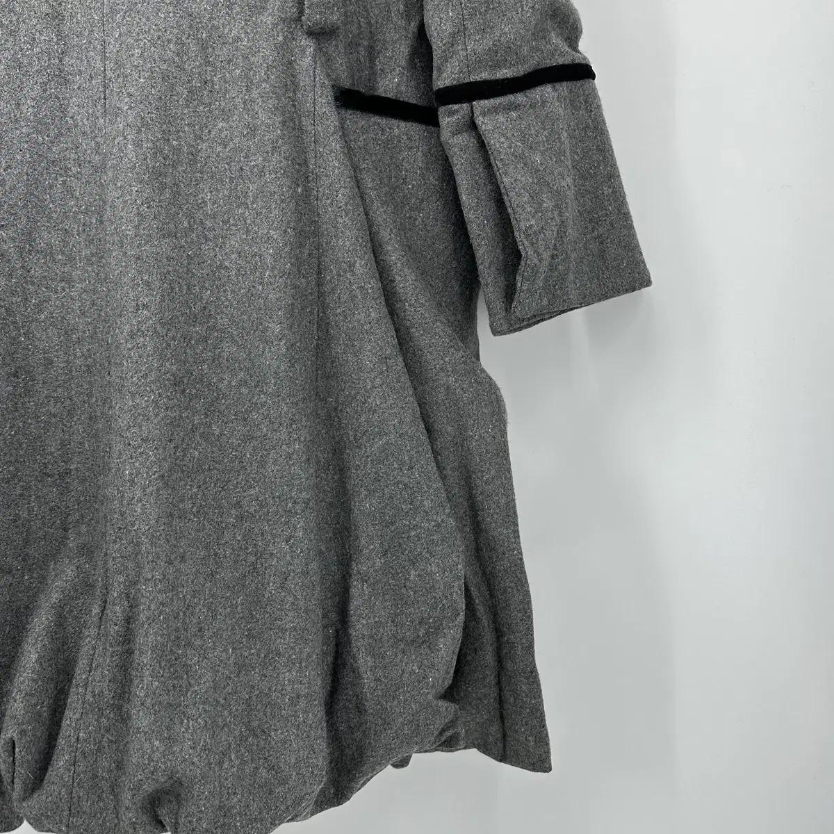 YK038 퍼 모직 코트 (55 size / GRAY)