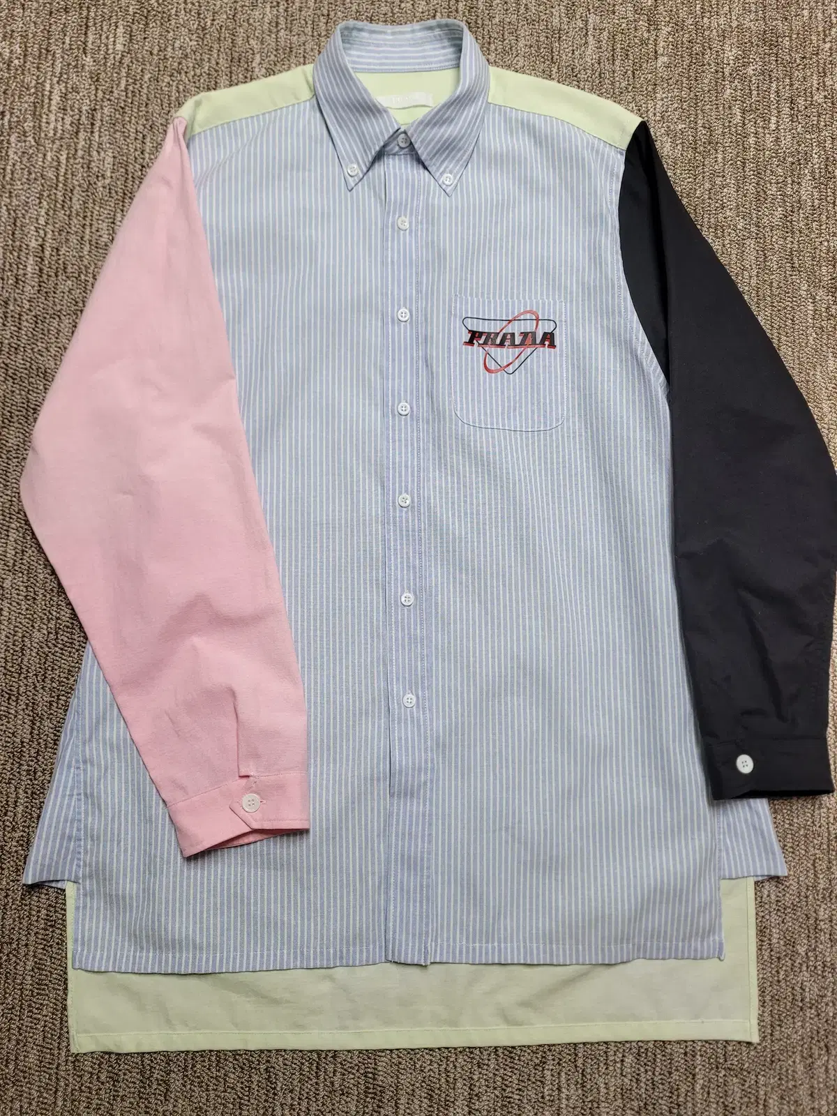 Prada Colorblocked striped shirt P00450753