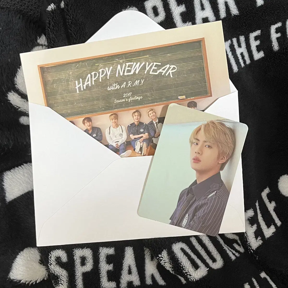 방탄 bts 2017 시즌그리팅 시그 dvd 석진 포카