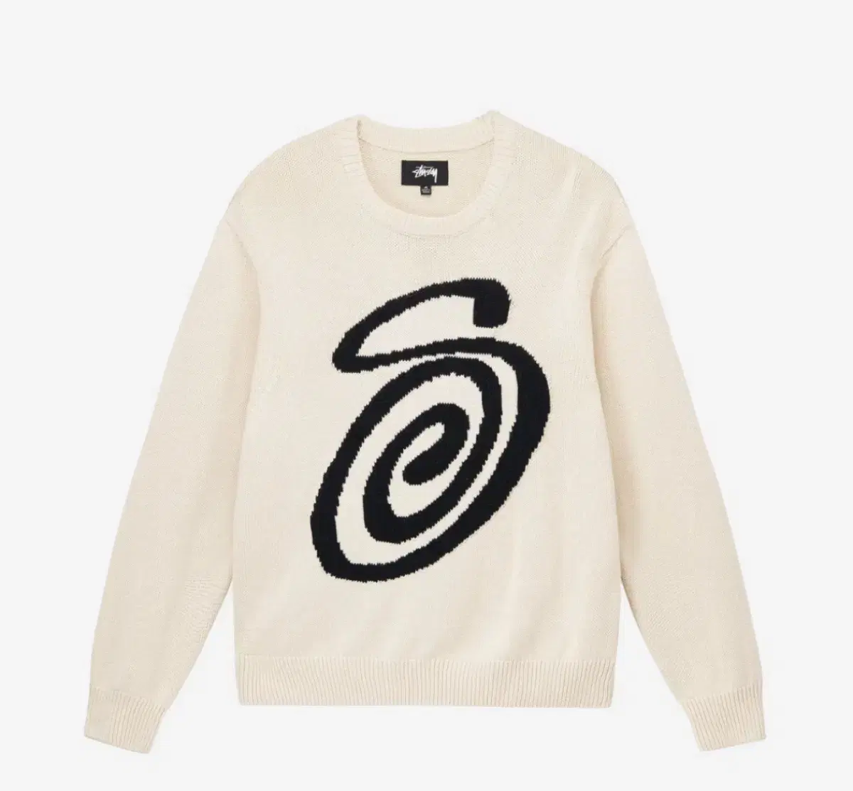 Stussy Curly S Sweater Natural xxl for sale