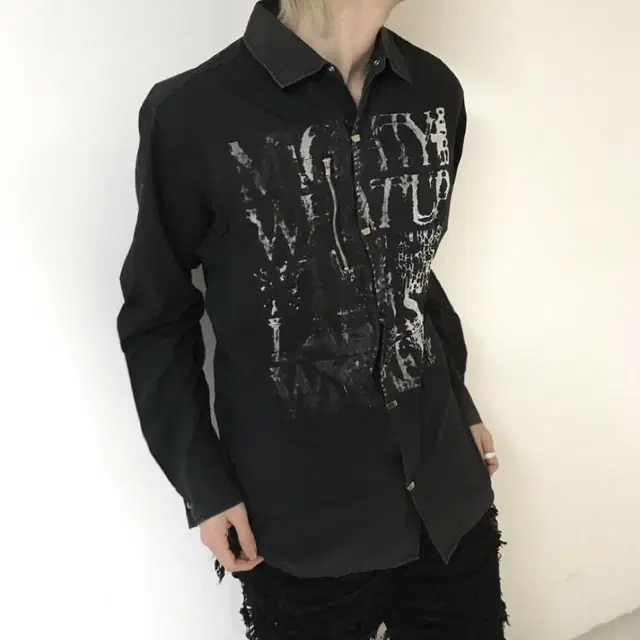 punk printing shirt