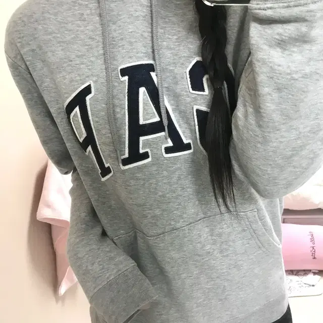 GAP 그레이 데일리 후드티