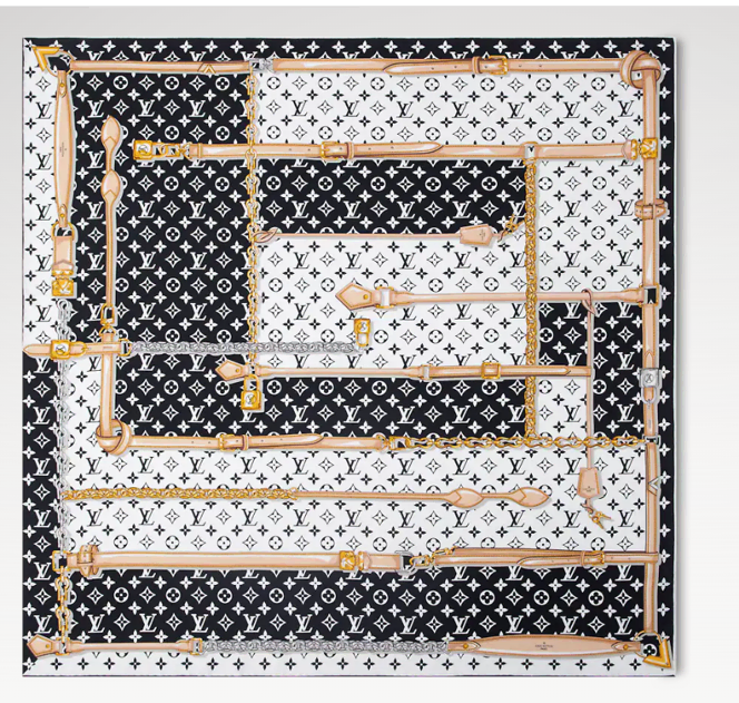 루이비통 모노그램 컨피덴셜 스퀘어 스카프