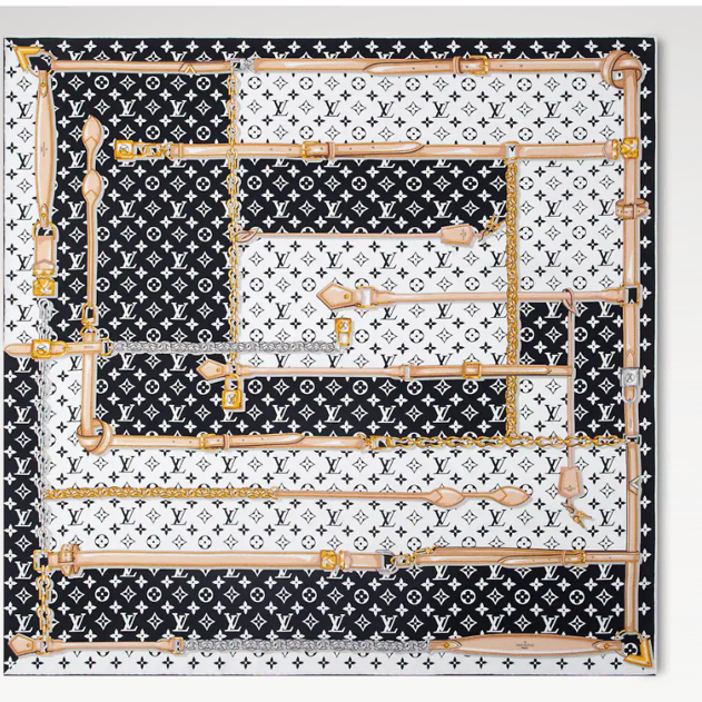 루이비통 모노그램 컨피덴셜 스퀘어 스카프