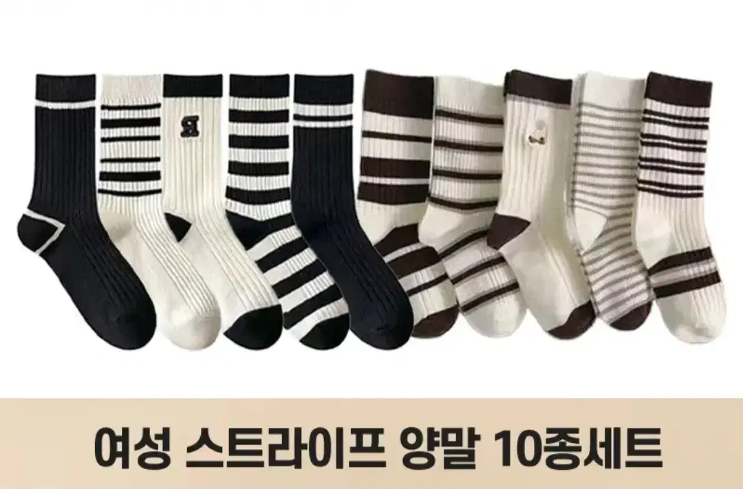 여성용 스트라이프양말 10종세트 10켤레 5900원 패션양말