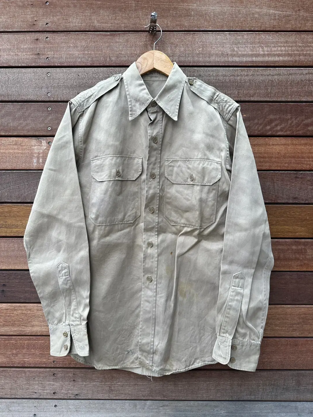 60s US Army Original Khaki Shirt Size 95-100