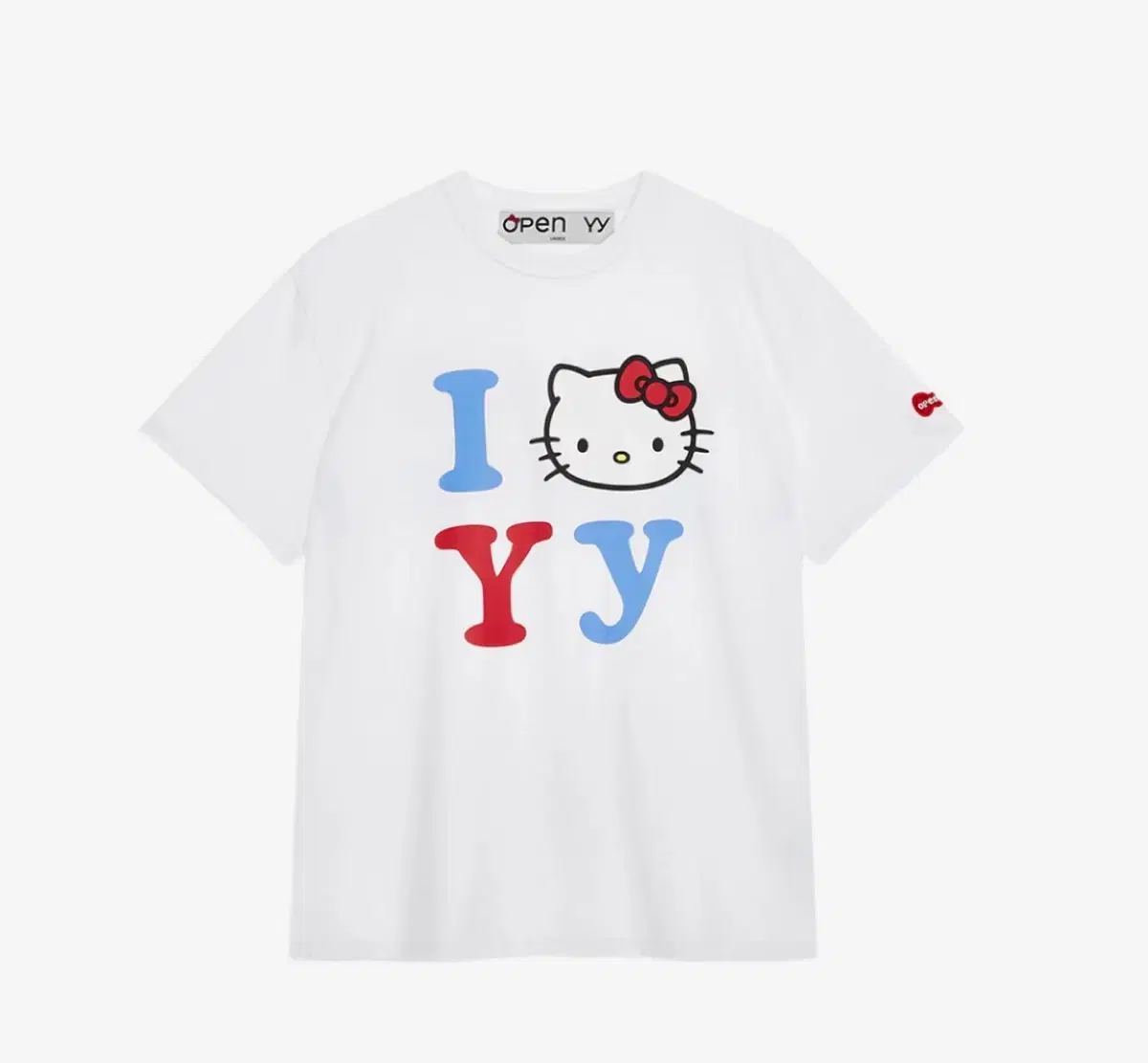 (L-XL)Open Yy x Hello Kitty T-Shirt Whit