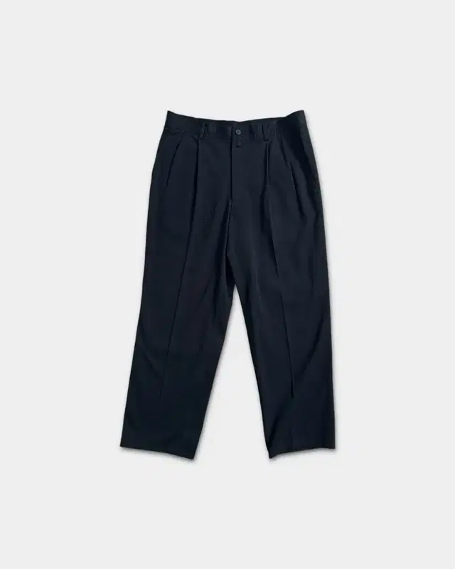 vintage chaps navy pleated trousers