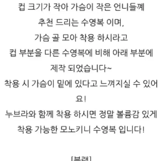 심플 모노키니 와이어 수영복 L