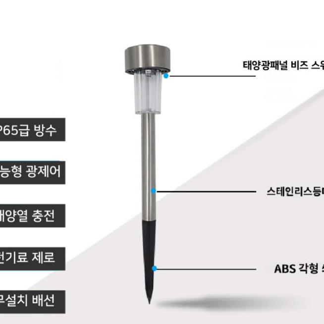 [새상품] 태양광 정원등 LED 태양열 잔디등 정원 실외 조명