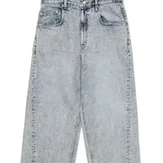 Yiyae팬츠 Wide Washed Denim Pants_Blue S