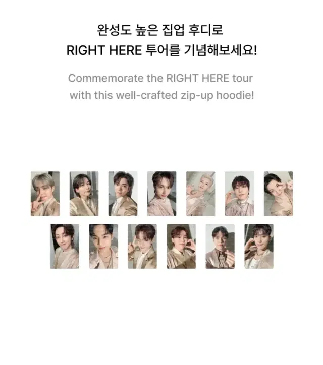 오늘만세일) 세븐틴 RIGHT HERE 고양MD 후드 포카분철