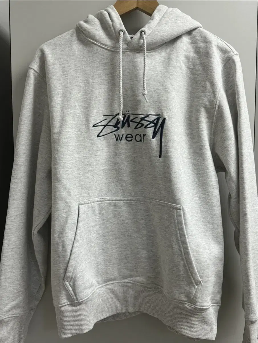 Stussy Embroidered Hoodie Melange Gray